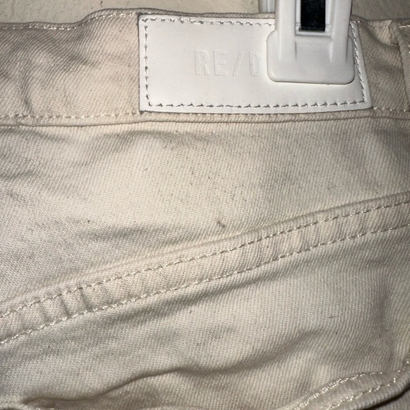 RE/DONE redone women’s white hidden button fly 90s high rise ankle crop jeans 29 - Picture 7 of 10